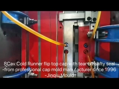 8holte Volledig warm lopende plastic dop binnen temper proof flip vorm voor oliefles